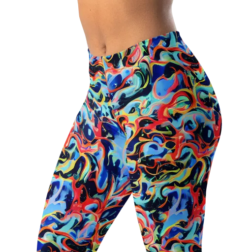 Bluefire Swirl on a Leggings