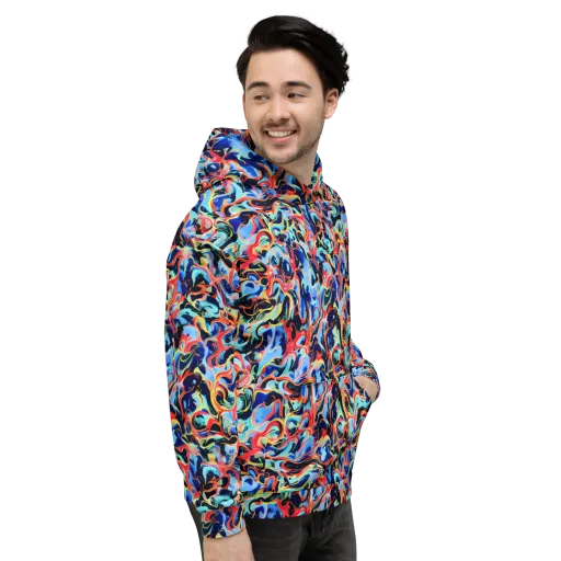 Bluefire Swirl on a Hoodie
