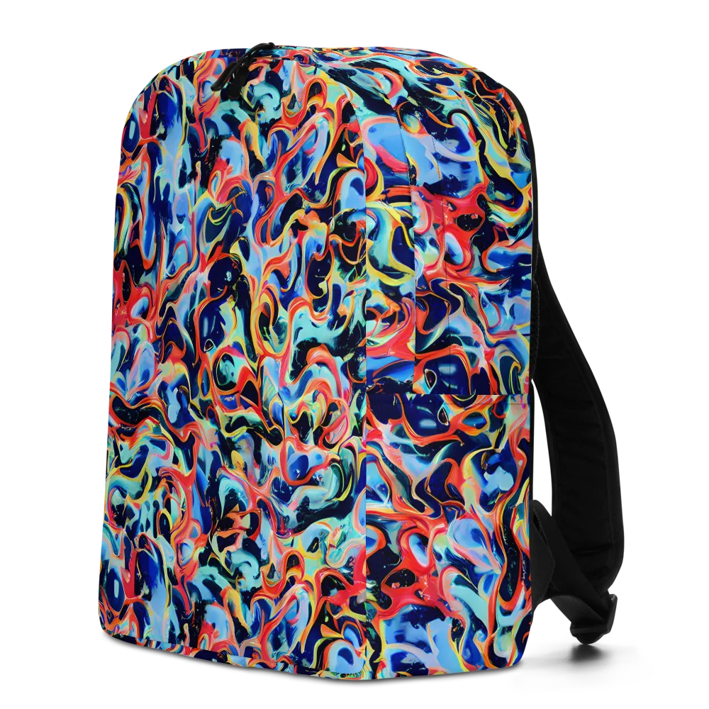 Bluefire Swirl on Minimalist Backpack — Left