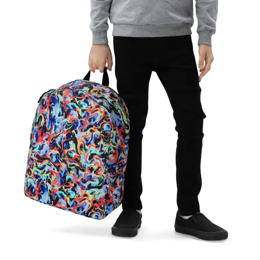 Bluefire Swirl on a Minimalist Backpack