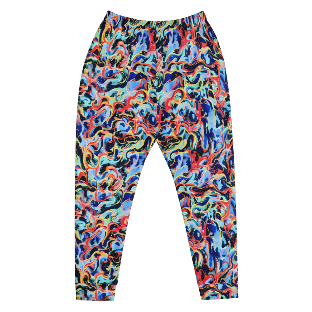 Bluefire Swirl on Men's Joggers — Front