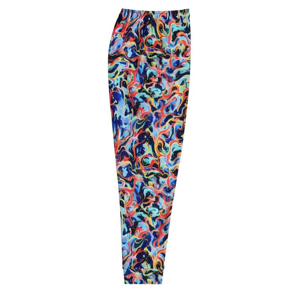 Bluefire Swirl on Men's Joggers — Right