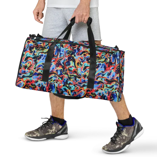 Bluefire Swirl on a Duffle Bag