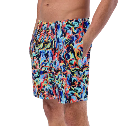 Bluefire Swirl on a Swim Trunks