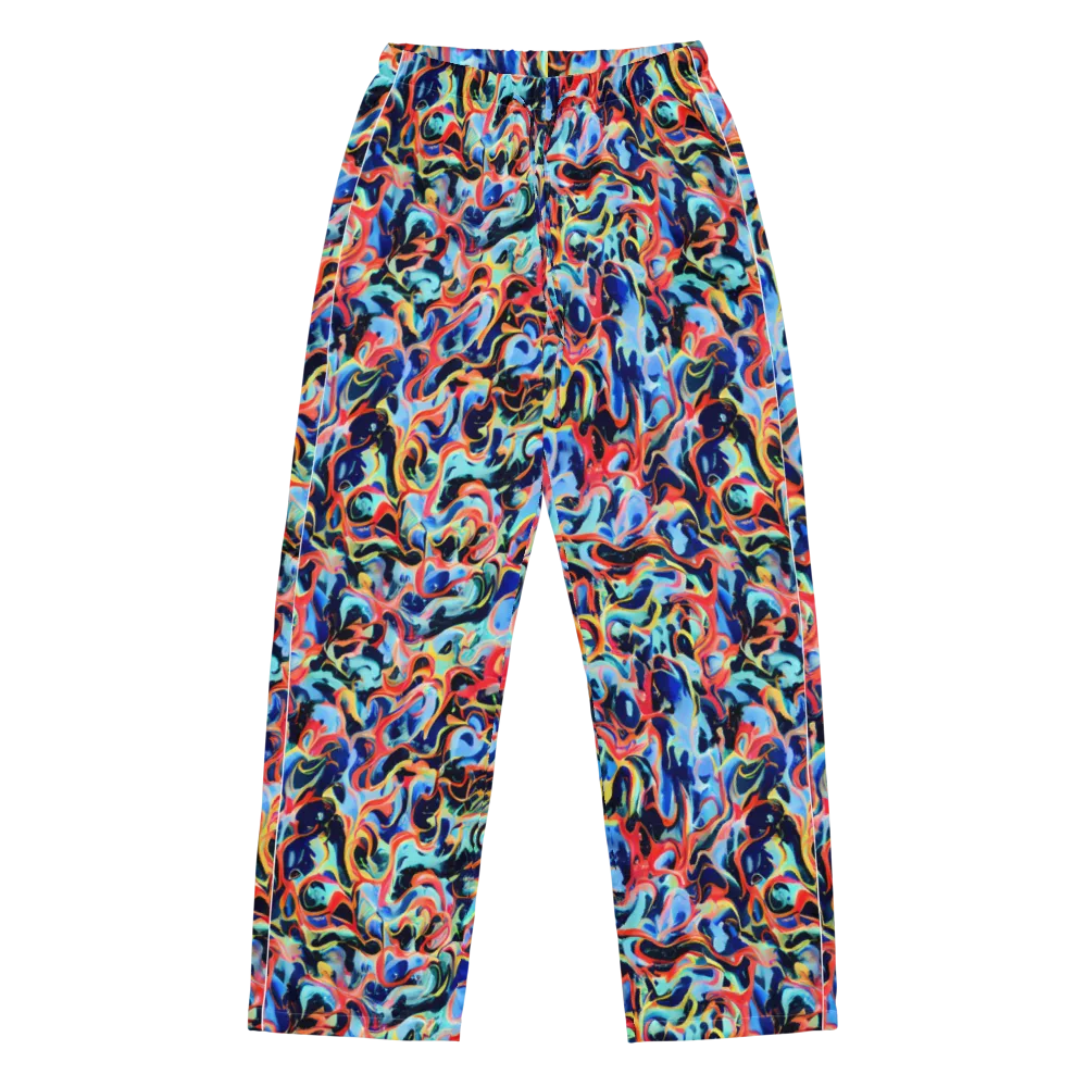 Bluefire Swirl on Women's Pajama Pants — Front