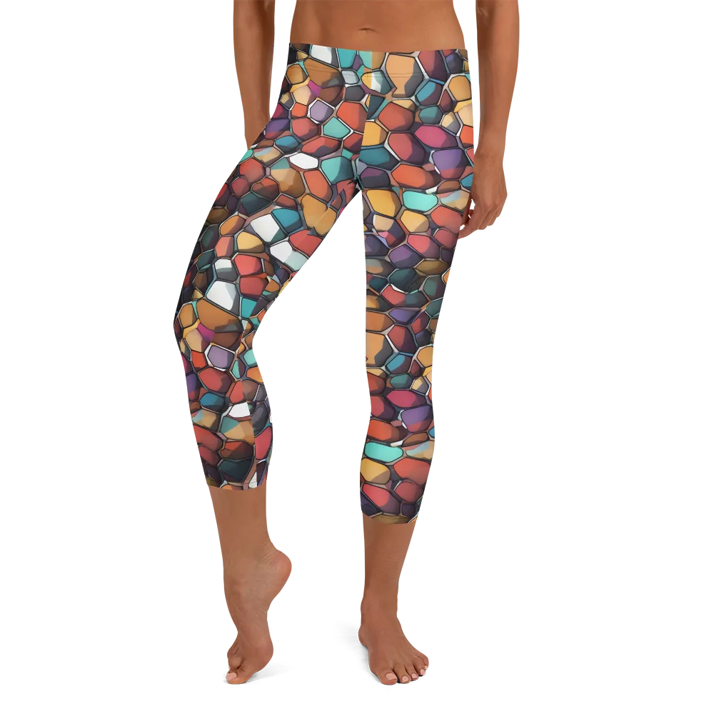 Prism Pebble on Capri Leggings — Front