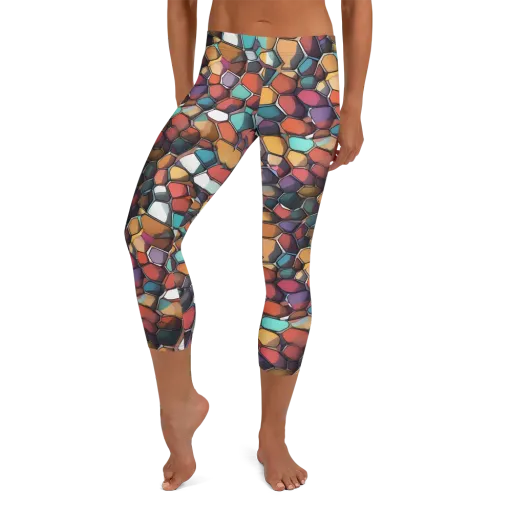 Prism Pebble on a Capri Leggings