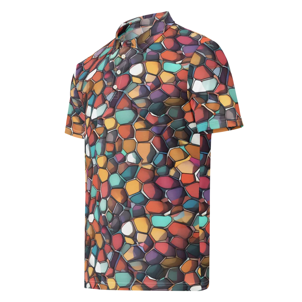 Prism Pebble on Men's Slim Fit Polo Shirt — Left Front