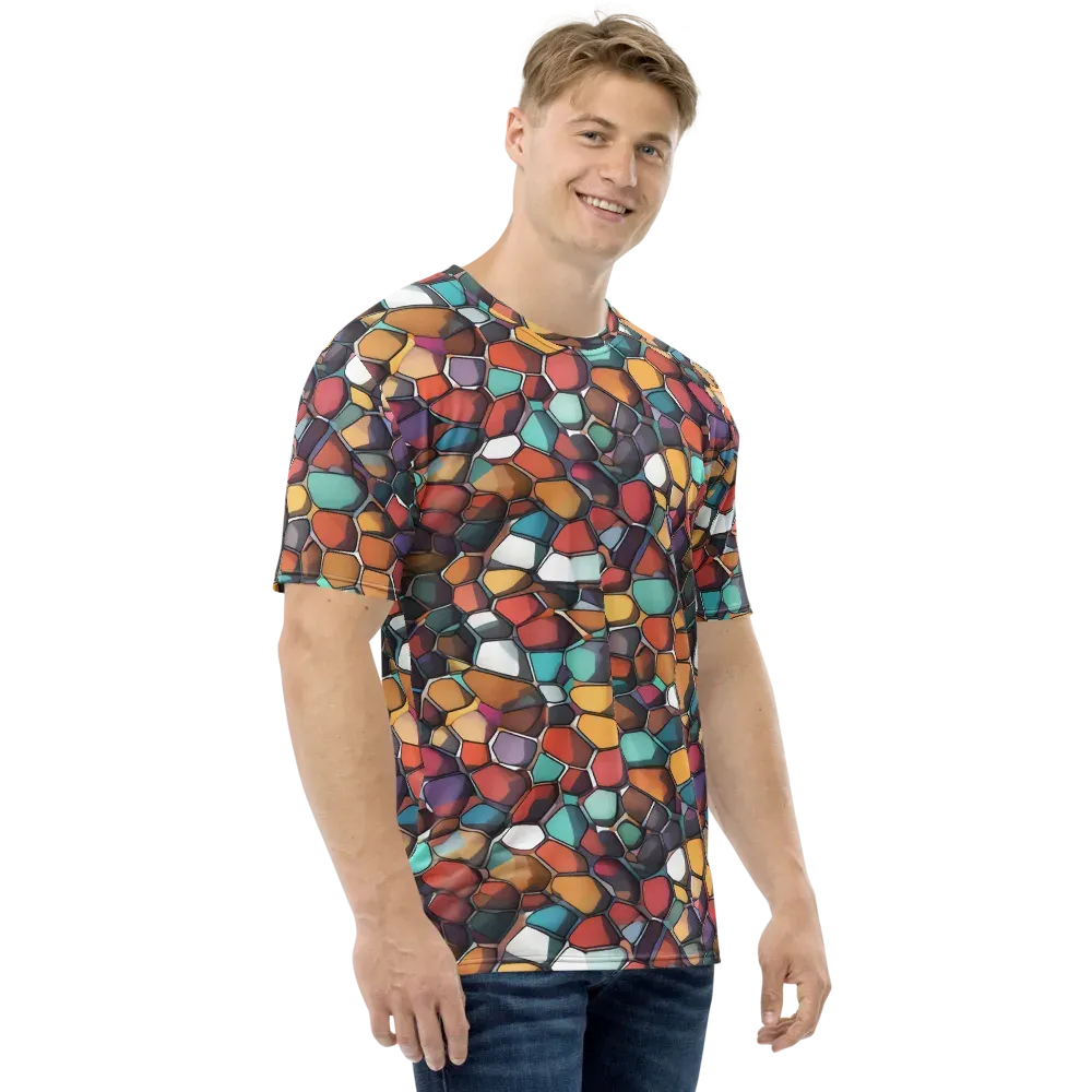 Prism Pebble on Men's Crew Neck T-Shirt — Right