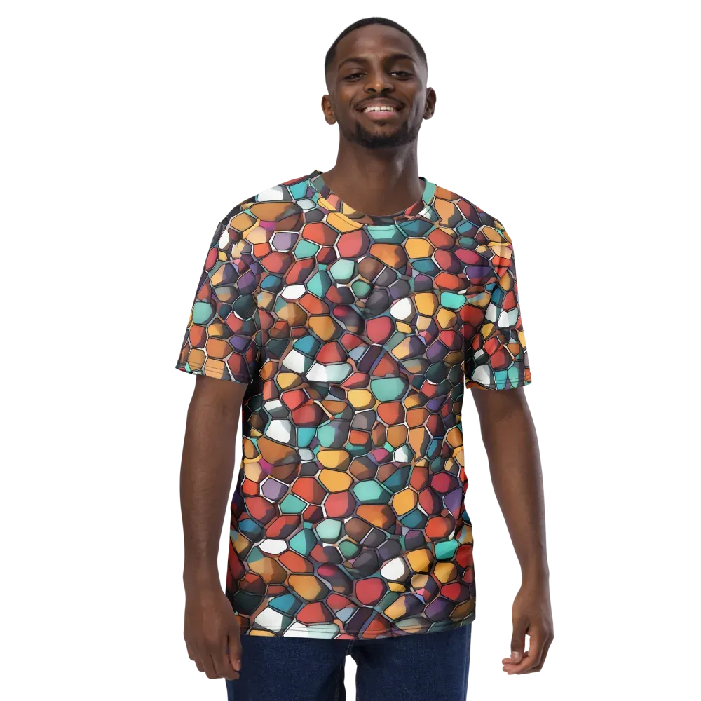 Prism Pebble on Men's Crew Neck T-Shirt — Front