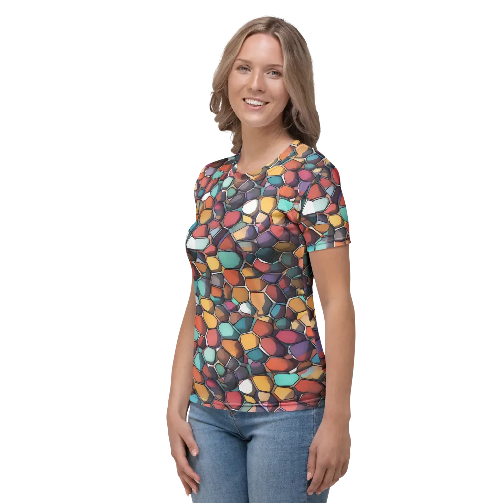 Prism Pebble on Women's Crew Neck T-Shirt — Left