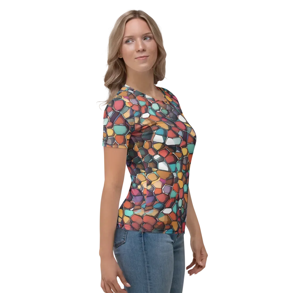 Prism Pebble on Women's Crew Neck T-Shirt — Right