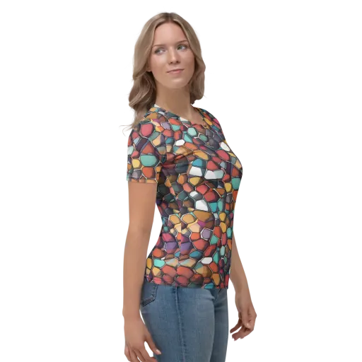 Prism Pebble on a Women's Crew Neck T-Shirt