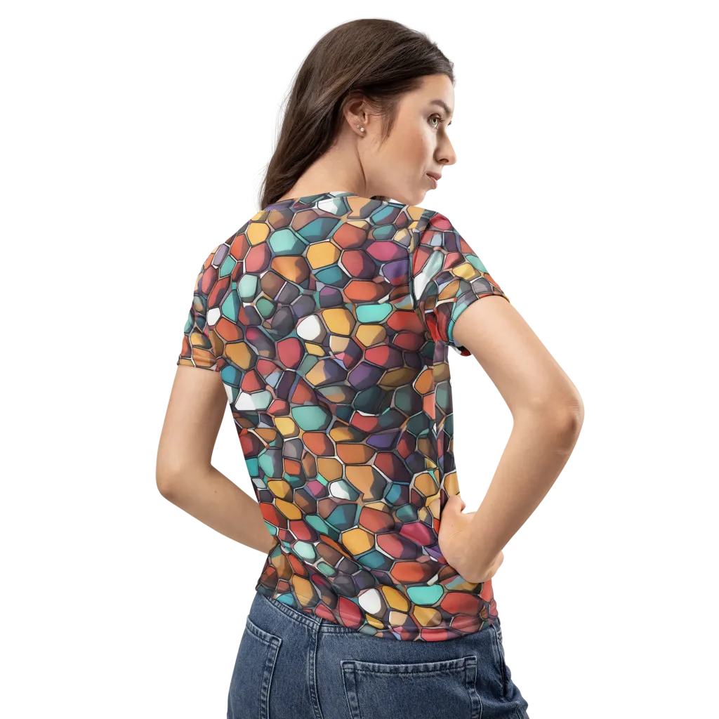 Prism Pebble on Women's Crew Neck T-Shirt — Back