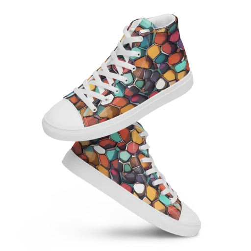 Prism Pebble on a Women's High Top Canvas Shoes