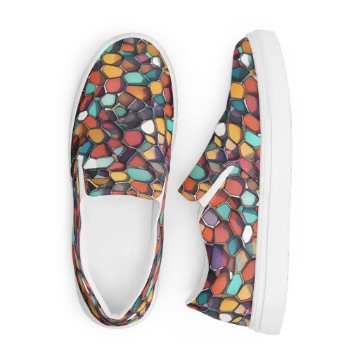 Prism Pebble on a Men's Slip-On Canvas Shoes