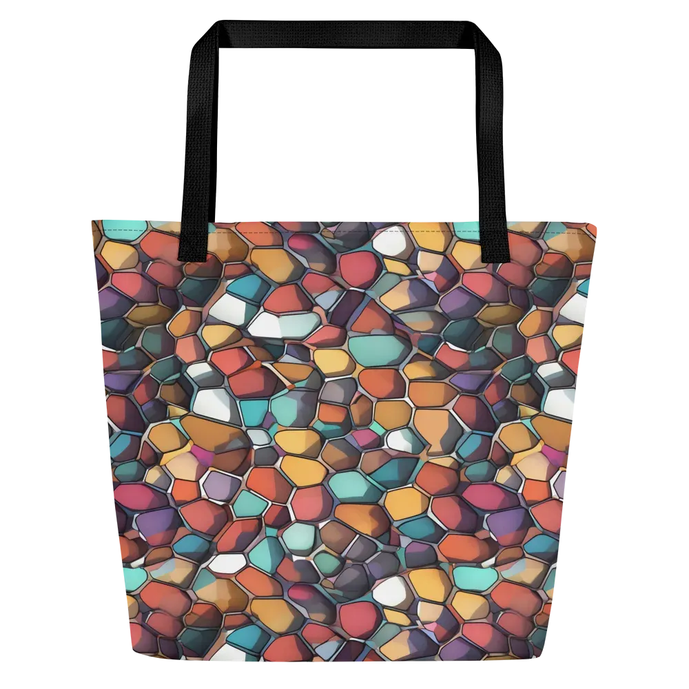 Prism Pebble on Large Tote Bag W/ Pocket — Front