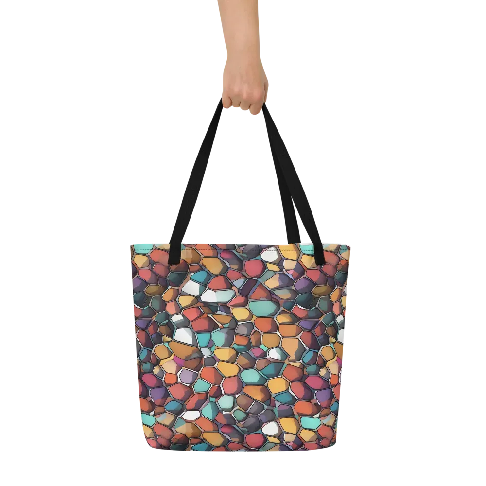 Prism Pebble on Large Tote Bag W/ Pocket — Front