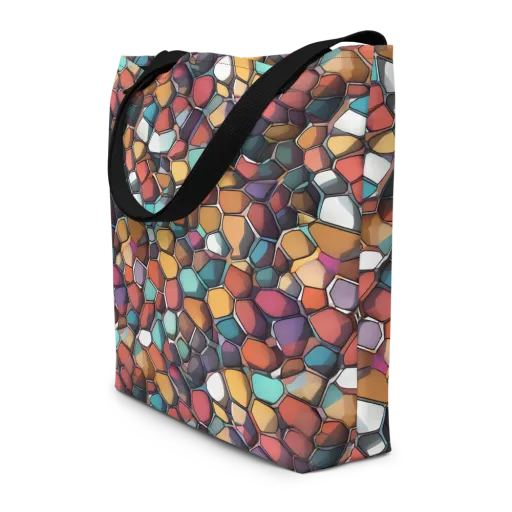 Prism Pebble on a Large Tote Bag W/ Pocket