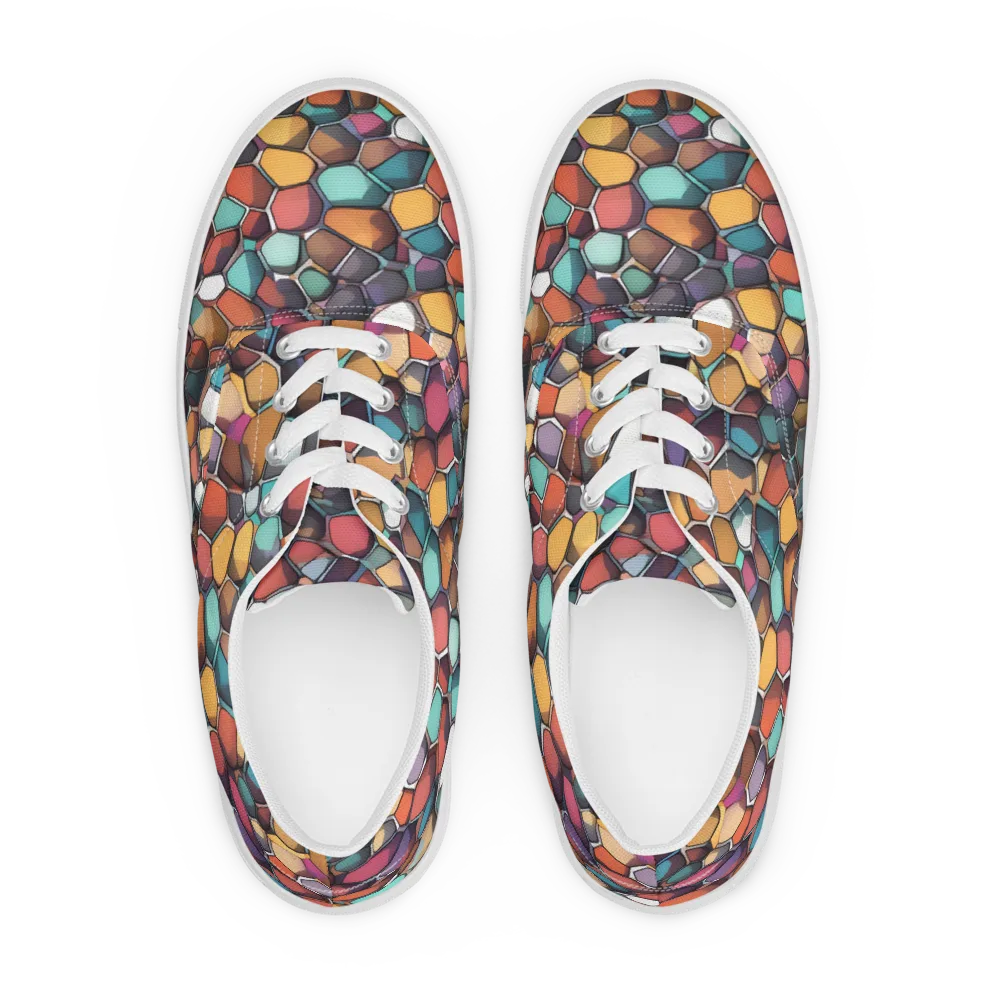 Prism Pebble on Men's Lace-Up Canvas Shoes — Front