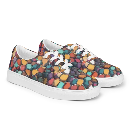 Prism Pebble on a Men's Lace-Up Canvas Shoes
