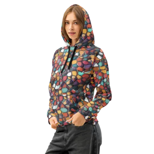 Prism Pebble on a Cotton Hoodie