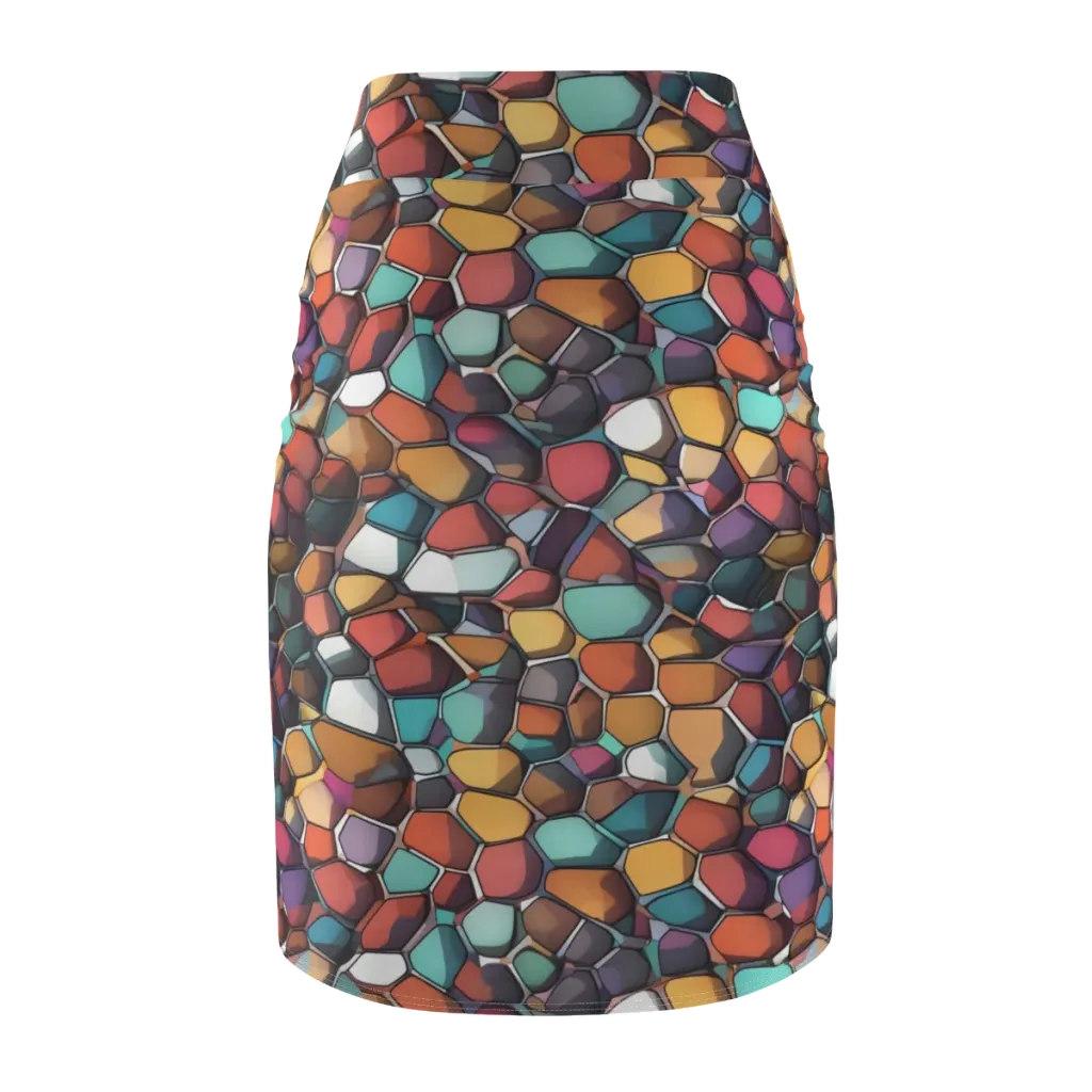 Prism Pebble on Pencil Skirt — Back