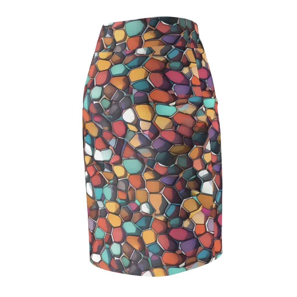 Prism Pebble on Pencil Skirt — Back Side