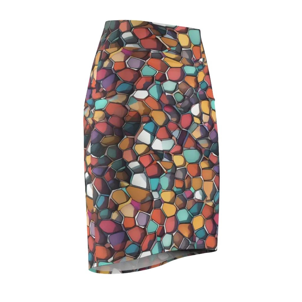 Prism Pebble on Pencil Skirt — Front Side