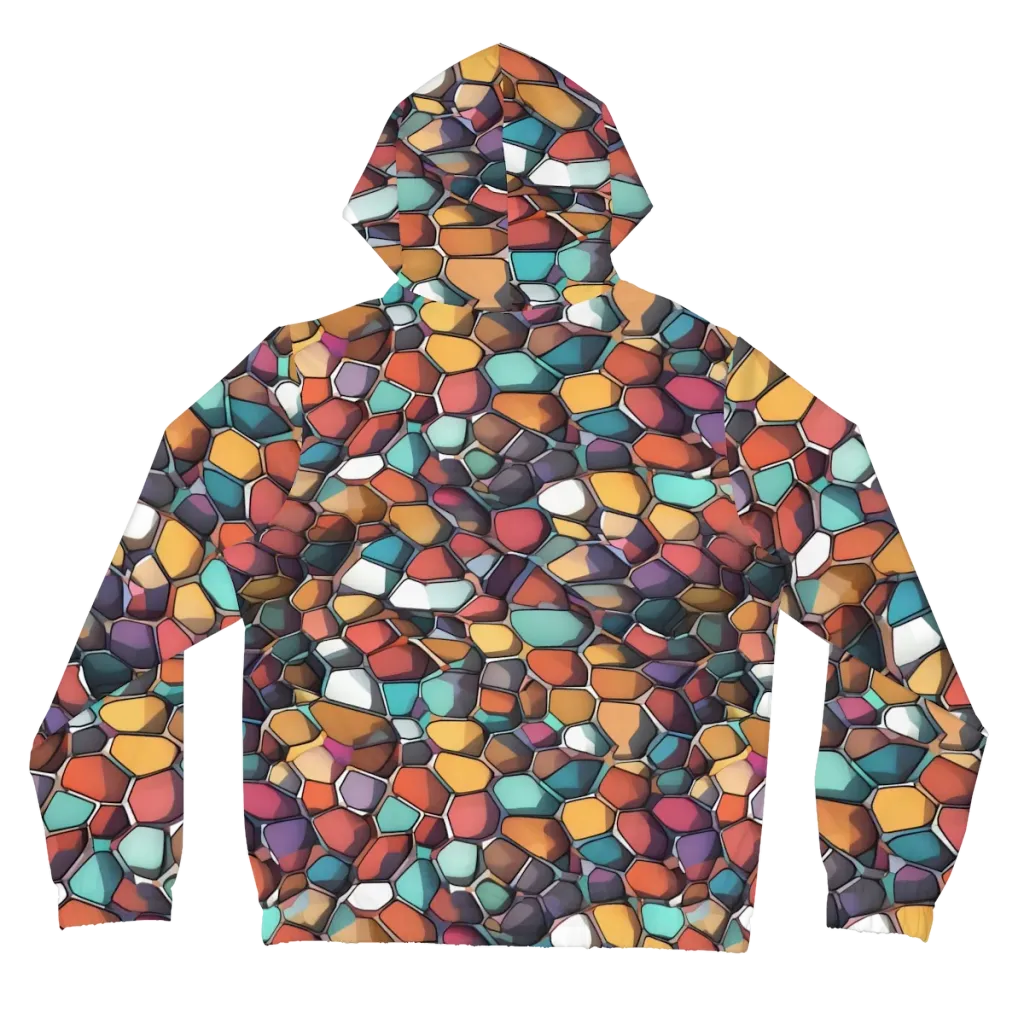 Prism Pebble on Women's Full-Zip Hoodie — Back