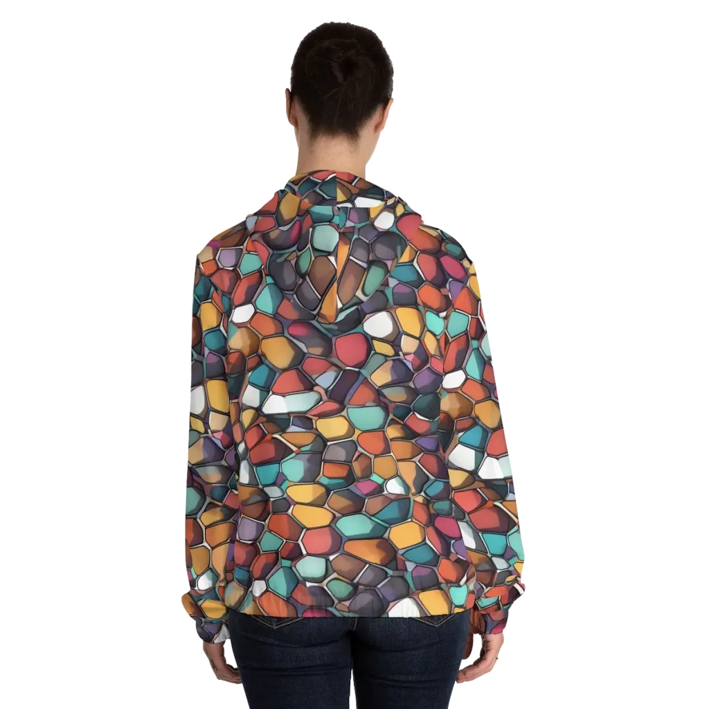 Prism Pebble on Women's Full-Zip Hoodie — Back On Person