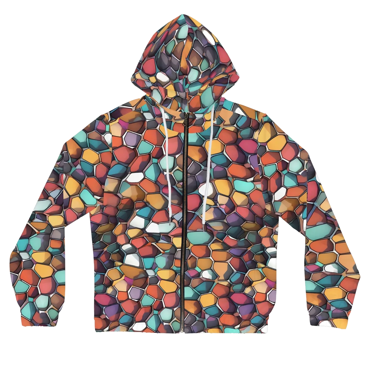 Prism Pebble on Women's Full-Zip Hoodie — Front