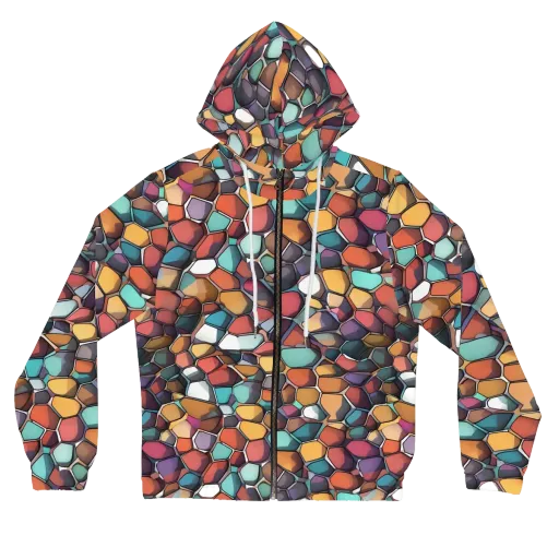 Prism Pebble on a Women's Full-Zip Hoodie