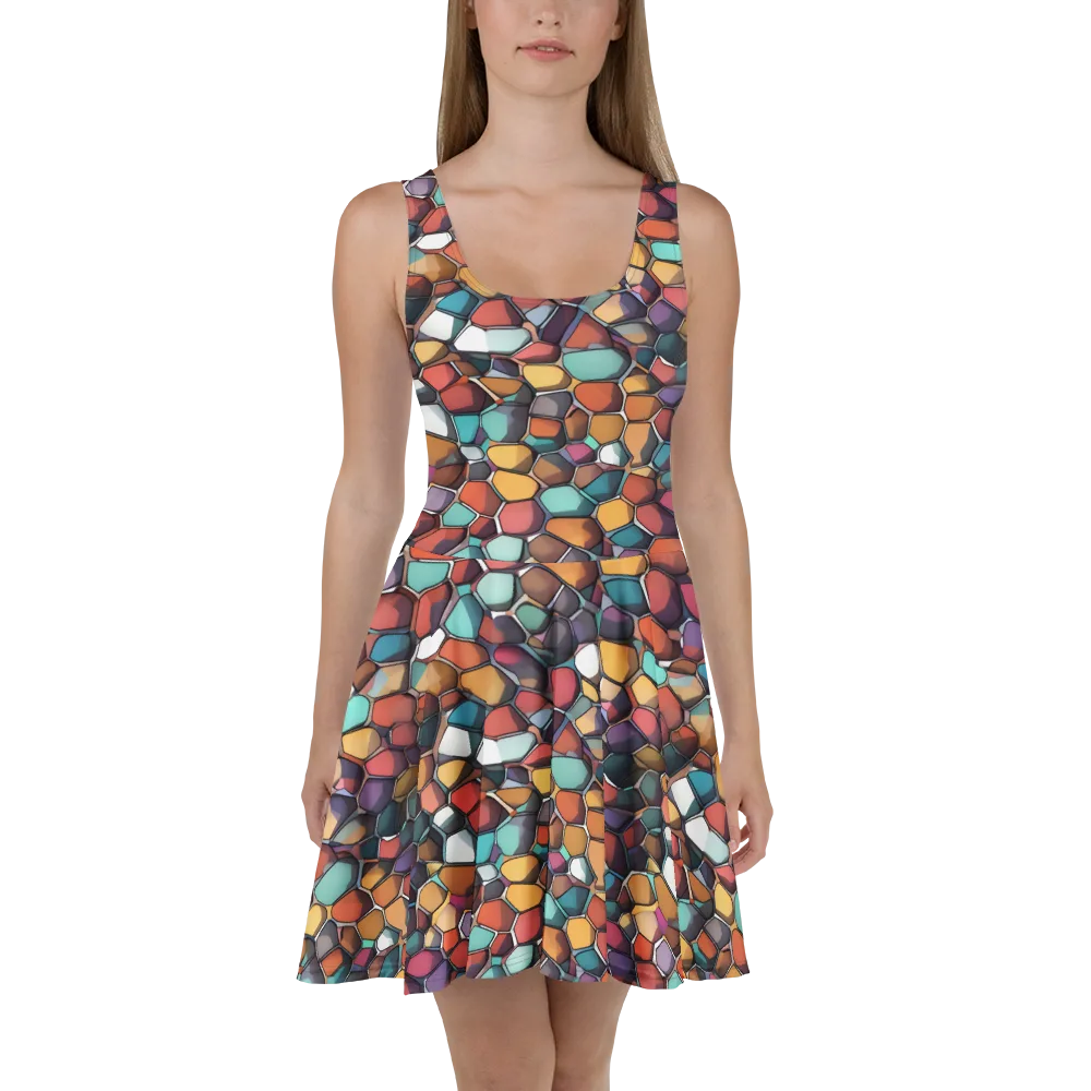 Prism Pebble on Skater Dress — Front