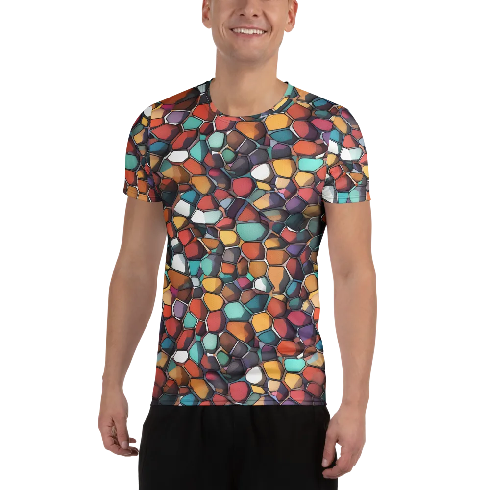 Prism Pebble on Men's Athletic T-Shirt — Front
