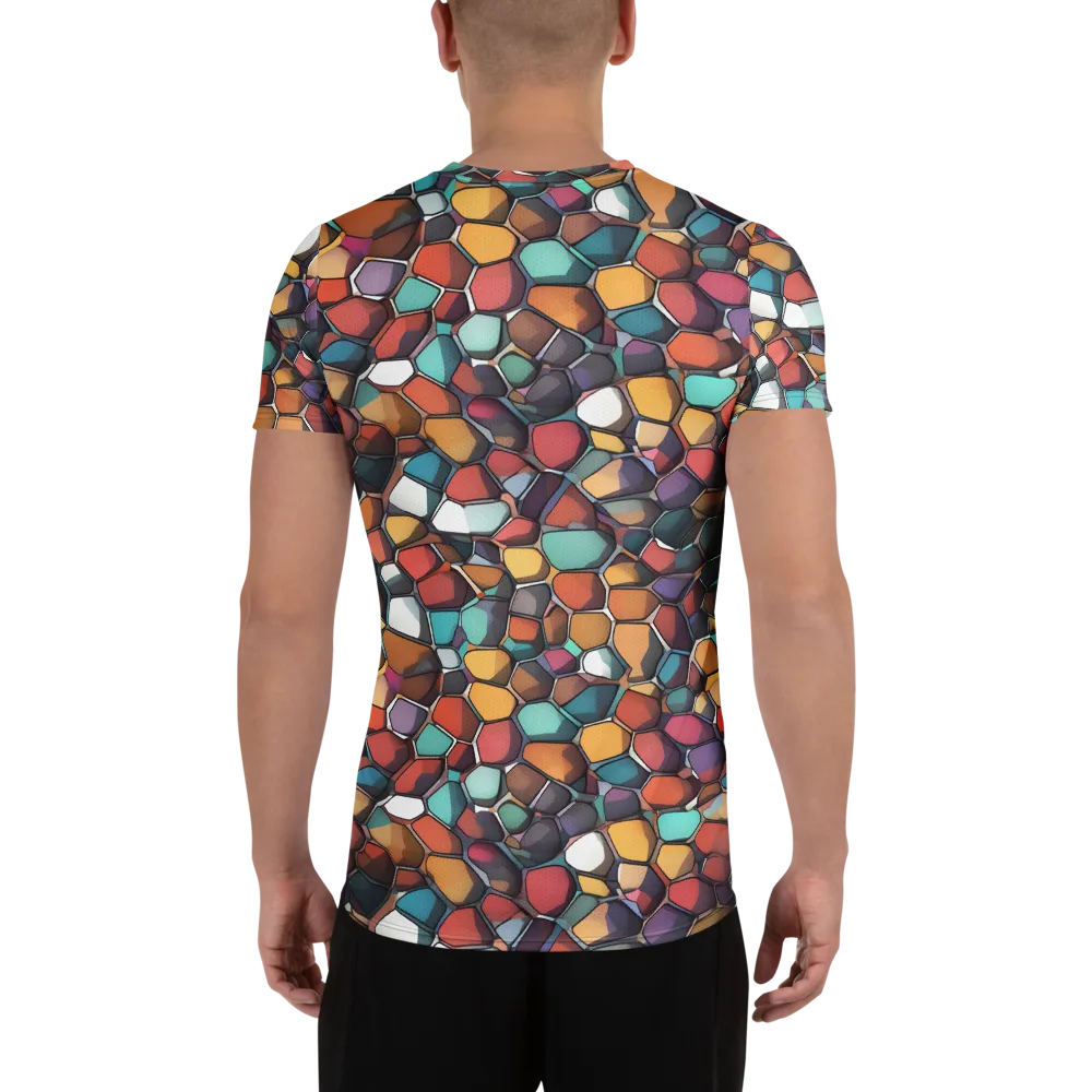 Prism Pebble on Men's Athletic T-Shirt — Back