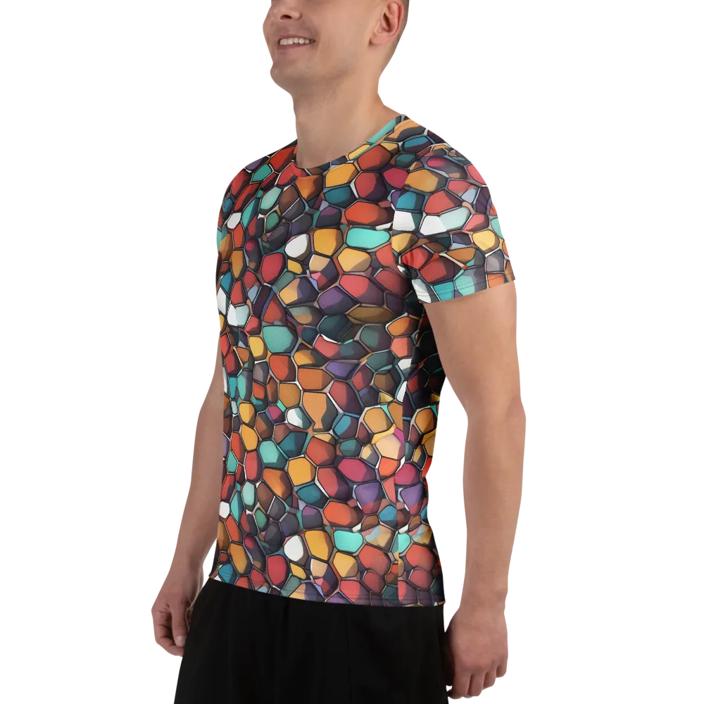 Prism Pebble on Men's Athletic T-Shirt — Left