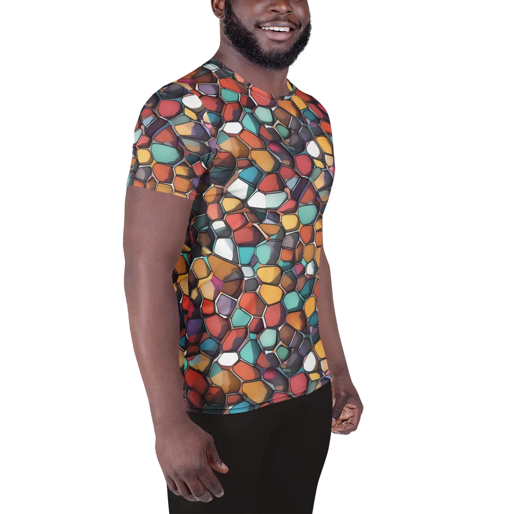 Prism Pebble on Men's Athletic T-Shirt — Right