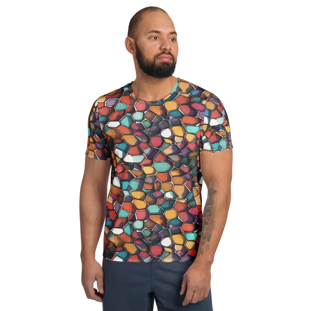 Prism Pebble on Men's Athletic T-Shirt — Front
