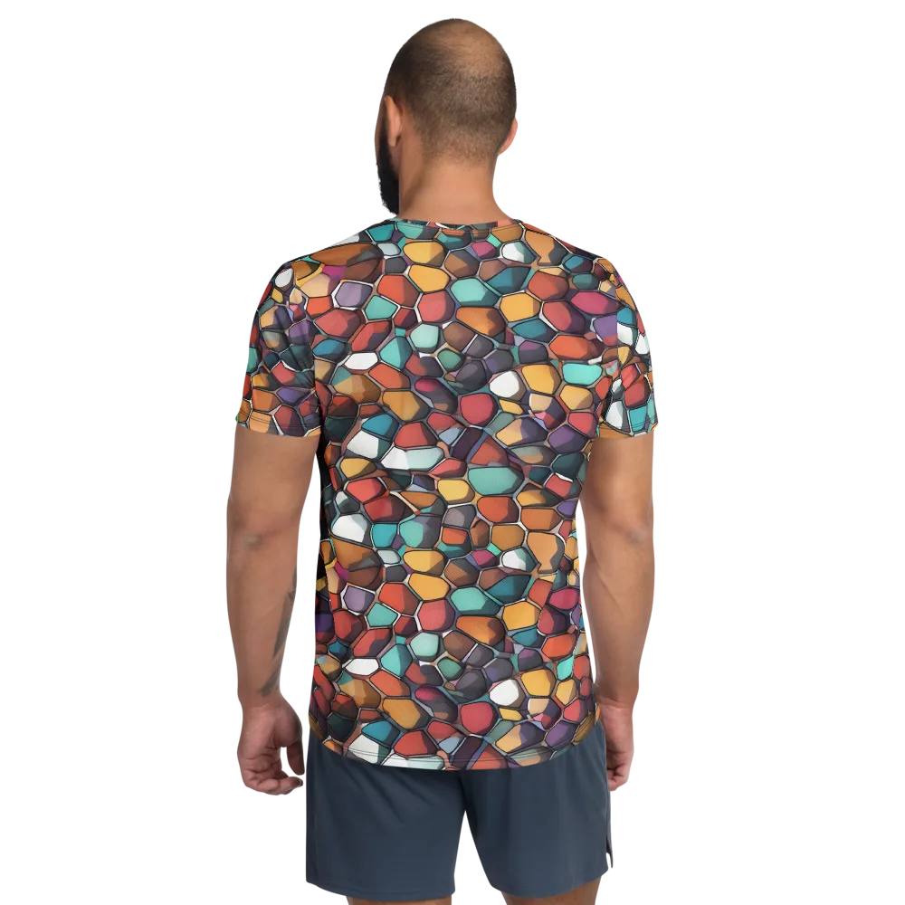 Prism Pebble on Men's Athletic T-Shirt — Back