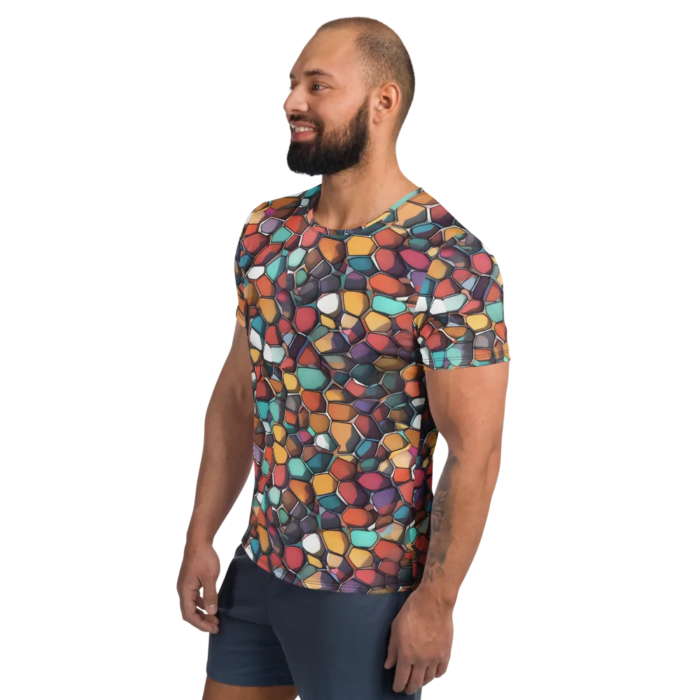 Prism Pebble on Men's Athletic T-Shirt — Left