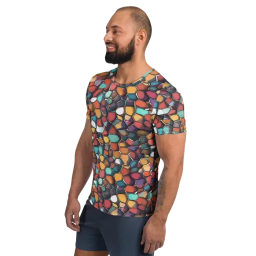 Prism Pebble on a Men's Athletic T-Shirt