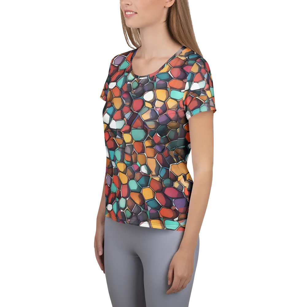 Prism Pebble on Women's Athletic T-Shirt — Left