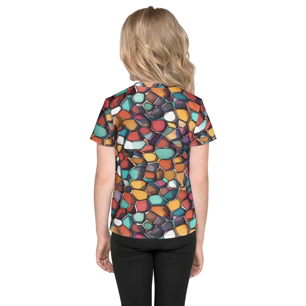 Prism Pebble on Kids Crew Neck T-Shirt — Back