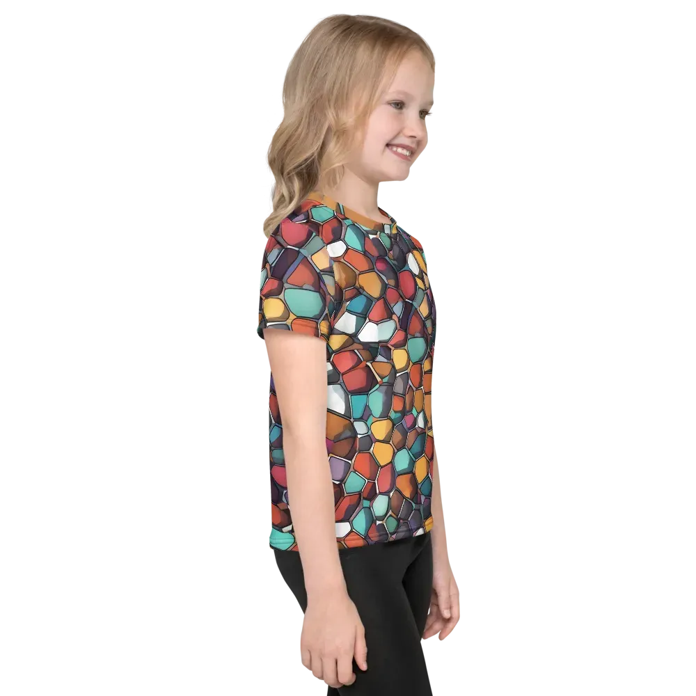 Prism Pebble on Kids Crew Neck T-Shirt — Right
