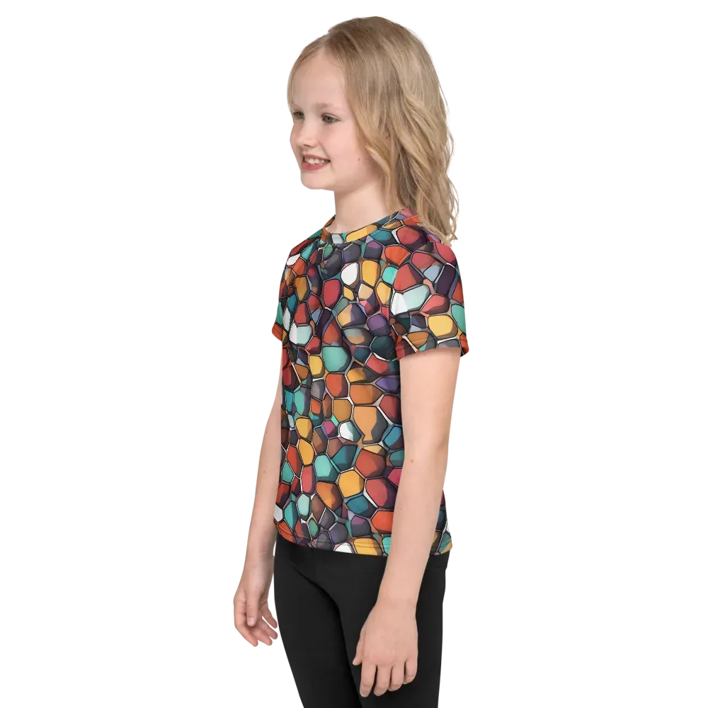 Prism Pebble on Kids Crew Neck T-Shirt — Left