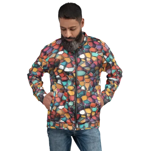Prism Pebble on a Bomber Jacket
