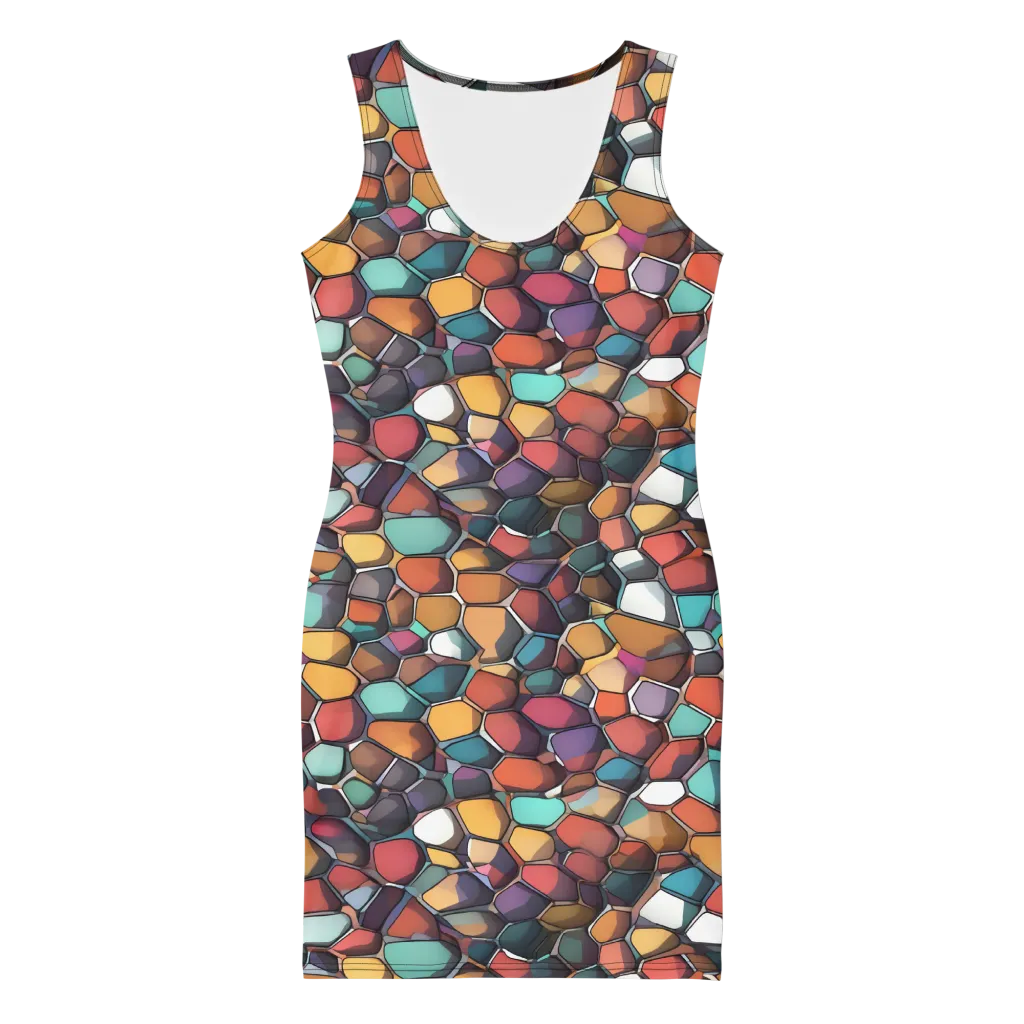 Prism Pebble on Bodycon Dress — Front