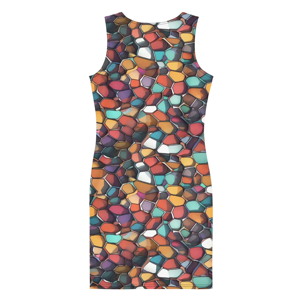 Prism Pebble on Bodycon Dress — Back