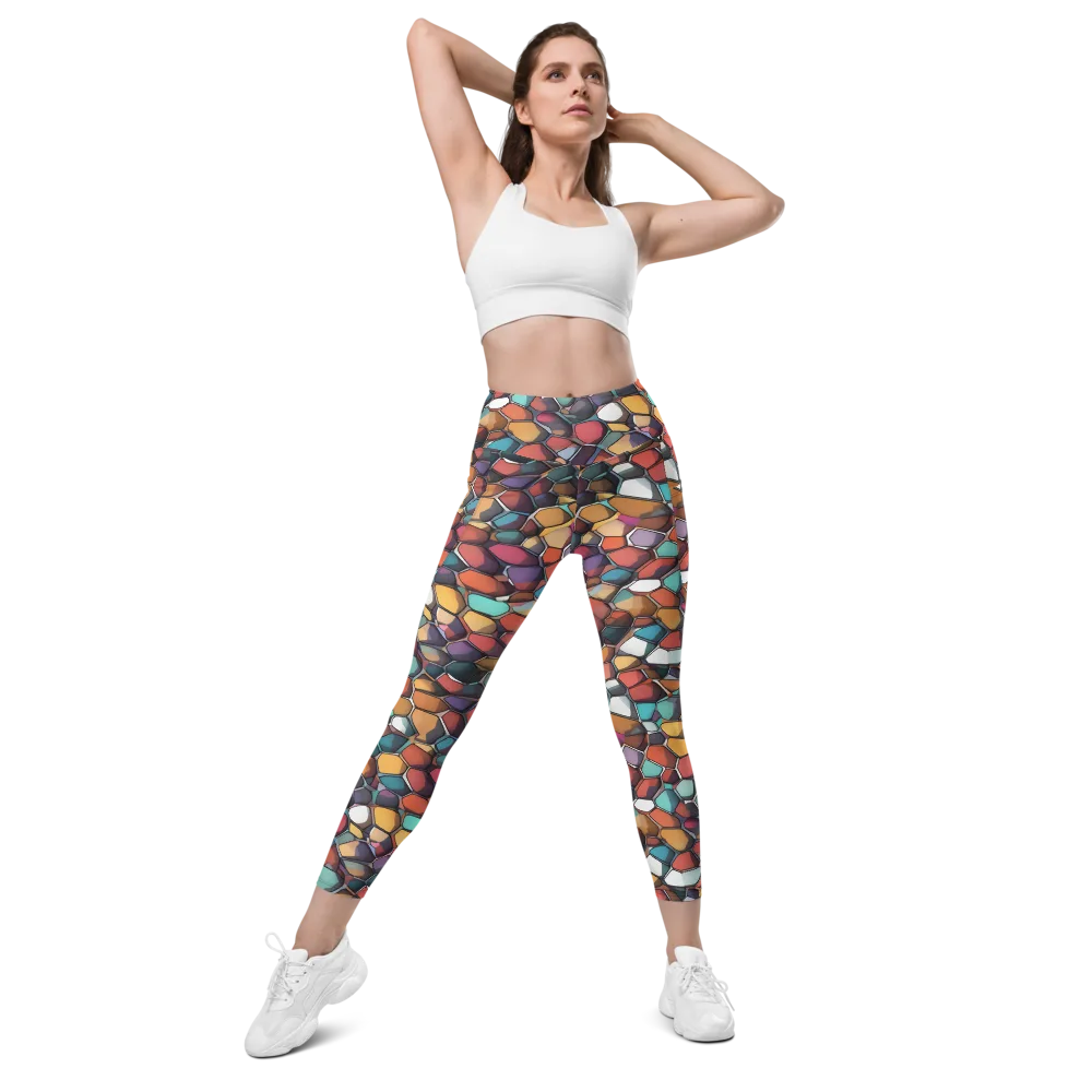 Prism Pebble on Leggings with Pockets — Front